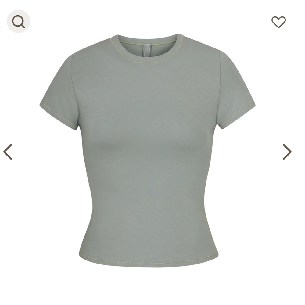 SKIMS Cotton Jersey T shirt in mineral